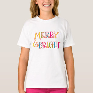 T-shirt Idées Cadeaux Personnalisées, Noël Joyeux & Bright