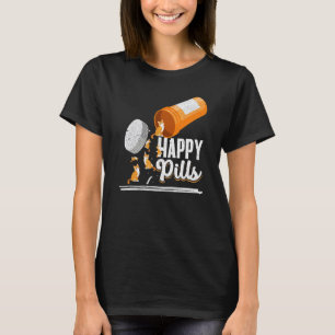 T-shirt Idées de chat et de propriétaire de pilules heureu