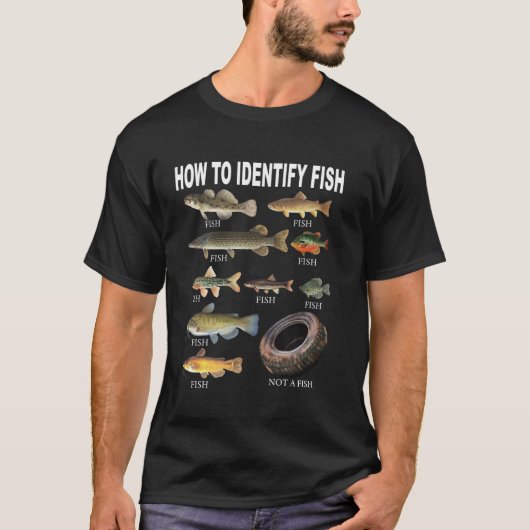 T-shirt Identification drôle de poisson comment identifier (Devant)