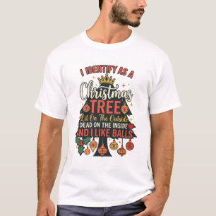 T-shirt Identifier comme boules de couronne de sapin de No