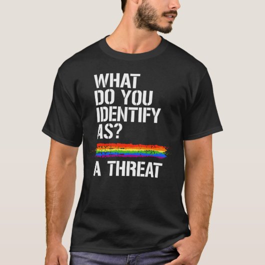 T-shirt Identifier comme une menace (Devant)