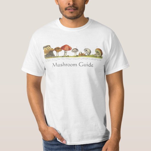 T-shirt Identifiez vos champignons comestibles ou toxiques (Devant)