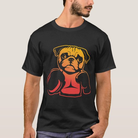 T-shirt idiot, boxe, idée de gants de boxe (Devant)