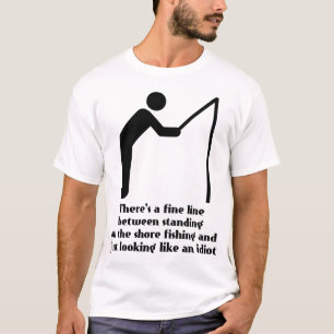 T-shirt Idiot de pêche Funny Chemise Humour