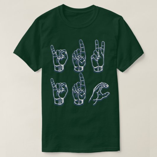 T-shirt IDK and IDC American Sign Language (Design devant)
