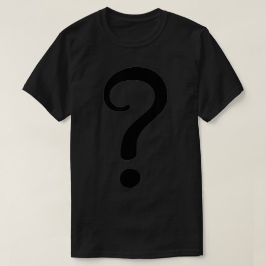 T-shirt IDK mignon noir point de question sur blanc (Design devant)