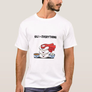 T-shirt Idli Est Mon Superhéros   Foodie indienne du sud