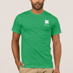 T-shirt iDrink chanceux shamrock St Patrick's Day