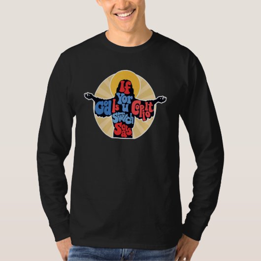 T-shirt If God Is Your Copilot Switch Seats Retro Christia (Devant)