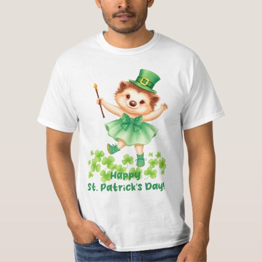 T-shirt Igel Igelin Gráinneog Happy St. Patrick (Devant)