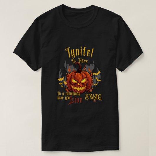 T-shirt IGNITE ! Thème d'Halloween Tee (Design devant)