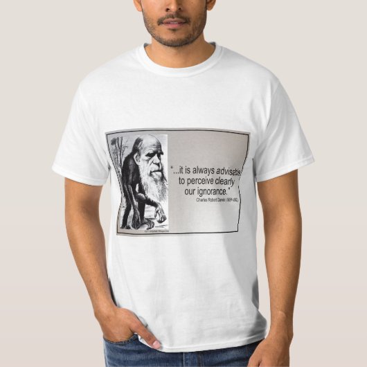 T-shirt Ignorance de ~ de citation de Darwin (Devant)