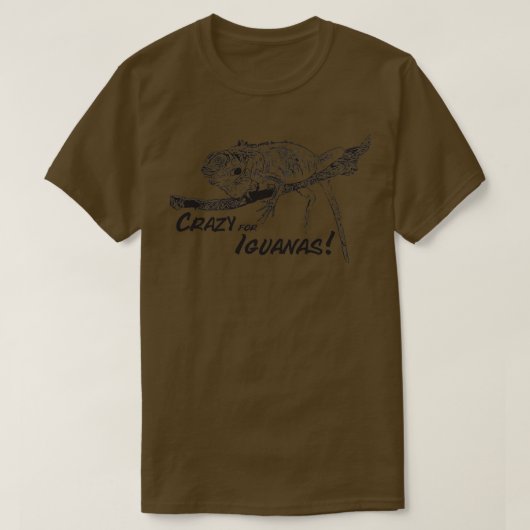 T-shirt Iguana Crazy pour ce reptile (Design devant)