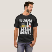 T-shirt Iguana Est Mon Esprit Animal Usa Patriotique Améri (Devant entier)