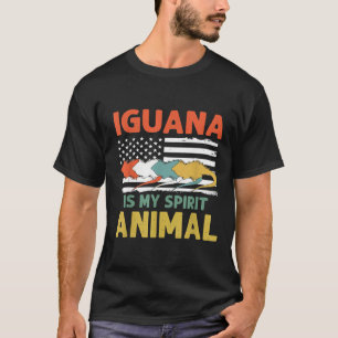 T-shirt Iguana Est Mon Esprit Animal Usa Patriotique Améri
