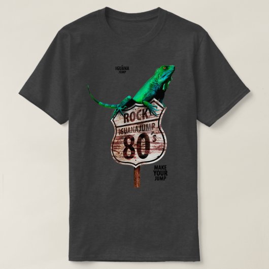 T-shirt Iguana Green Old Board Redbubble Jump (Design devant)