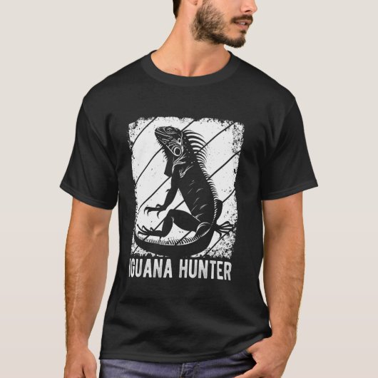 T-shirt IGUANA HUNTER retro iguana design (Devant)