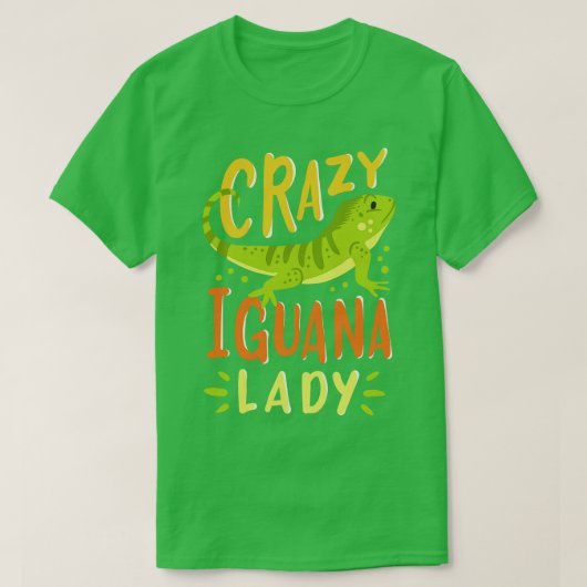 T-shirt Iguana Iguana Lady Reptile (Design devant)