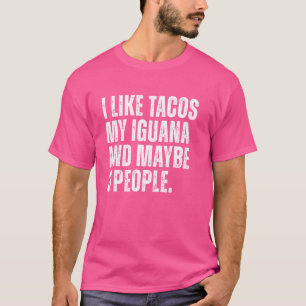 T-shirt Iguana Lizard Propriétaire Tacos Lover Funny Repti