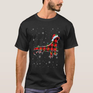 T-shirt Iguana Noël Santa Chapeau mignonne Animaux Noël Li