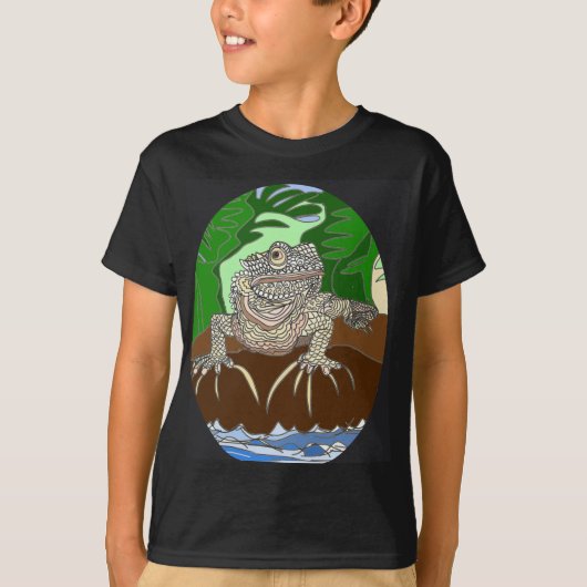 T-shirt Iguana on a rock (Devant)