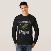 T-shirt Iguana Papa Iguana Dad Iguana Lizard Pet Reptile (Devant entier)
