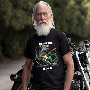 T-shirt Iguana Rockstar dans une musique colorée éclate