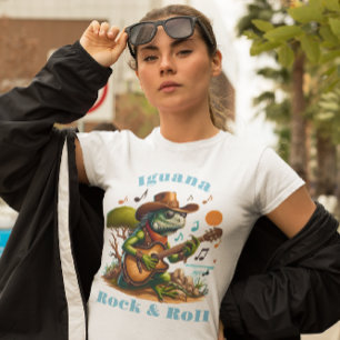T-shirt Iguana Serenading Swamp Dweller Rock & Roll