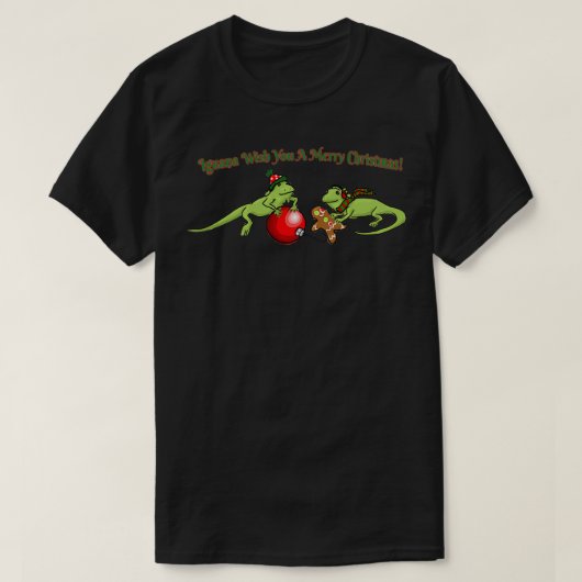 T-shirt Iguana Vous Souhaite Un Joyeux Noël 2 (Design devant)