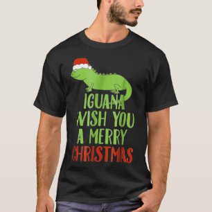 T-shirt Iguana Vous Souhaite Un Joyeux Noël Funny Noël Fêt