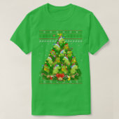 T-shirt Iguana Xmas Éclairage Arbre Père Noël Iguana Laide (Design devant)
