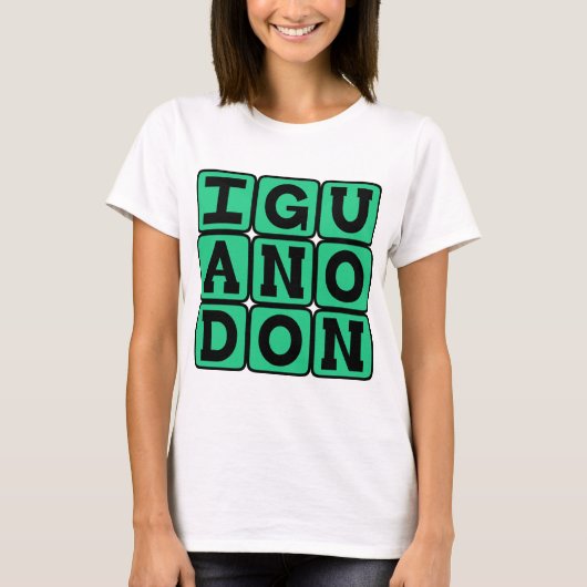 T-shirt Iguanodon, dinosaure ornithopode (Devant)