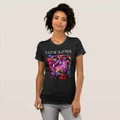 T-shirt - Ik hou van Katten - Whimsical Abstract C (Voorkant volledig)