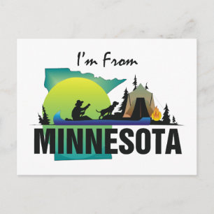 T-SHIRT ik kom uit Minnesota Briefkaart
