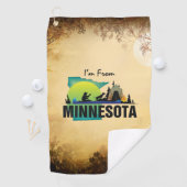 T-SHIRT ik kom uit Minnesota Golfhanddoek (Insitu)