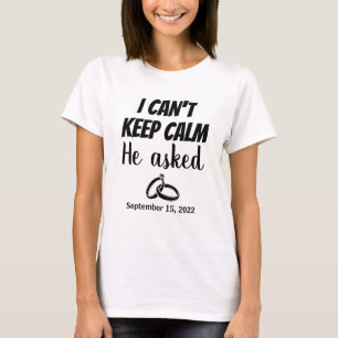 T-shirt Il A Demandé Des Cadeaux Fiançailles Pour Couple C