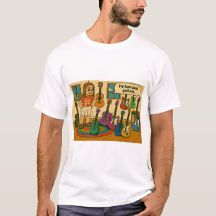 T-shirt Il a des guitares cool