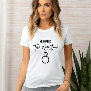 T-shirt "Il a posé la question" - Mariée
