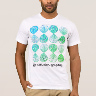 T-shirt Il change de saison - Motivational Light Blue Gree