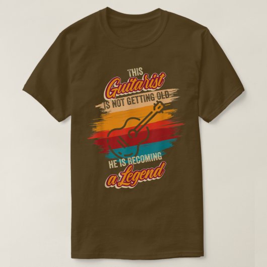 T-shirt Il devient un joueur de guitare légendaire Gui d'a (Design devant)