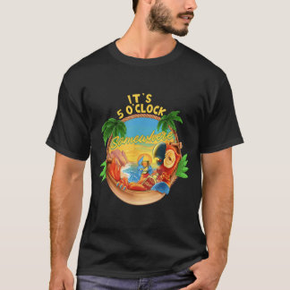 T-shirt Il Est 5 Heures Quelque Part Parrot Boire Été V