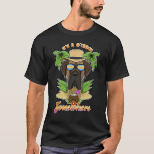 T-shirt Il Est 5 O´Horloge Quelque Part Boire Mastiff