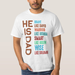 T-shirt Il Est Chemise Papa, Brave Comme David