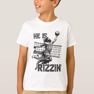 T-shirt Il est drôle Jésus rigolo jouant au volleybyll
