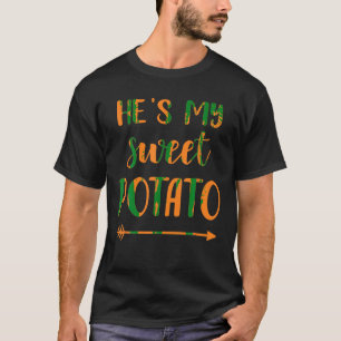 T-shirt Il est ma pomme de terre douce pour jumeler un cou