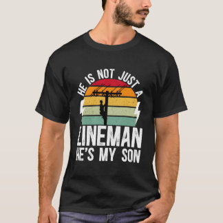 T-shirt Il Est Mon Fils Lineman Maman D'Une Lineman Mama L