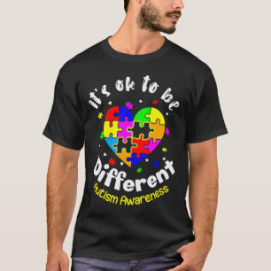 T-shirt Il Est Ok D'Être Différent Sensibilisation sur l'a