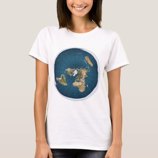 T-shirt Il est plat. Non, vraiment (Devant)
