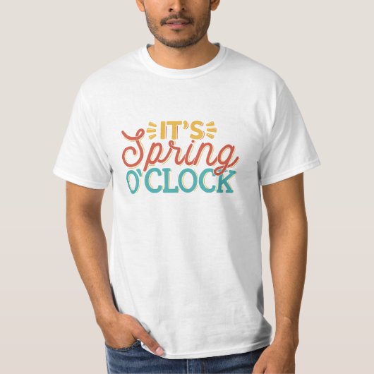 T-SHIRT IL EST PRINTEMPS O'HORLOGE SPARKLY SPRING TIME TIM (Devant)