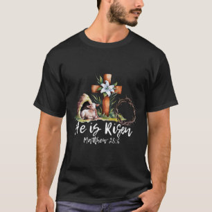 T-shirt Il Est Ressuscité Agneau Mouton Croix Jésus Christ